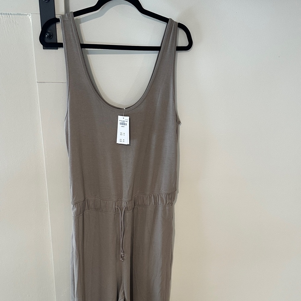 Taupe Sleeveless Jumpsuit